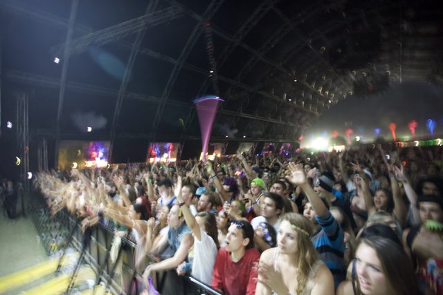 Energized Crowd at Coachella Music Festival