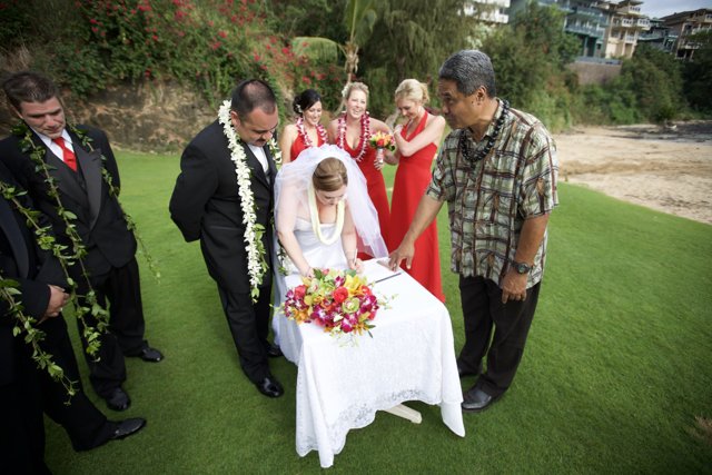 A Romantic Hawaiian Wedding in the Grass