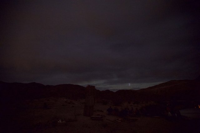 Night Sky over Desert Mountain