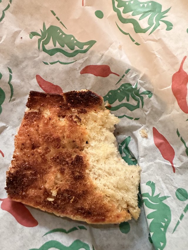 Cinnamon Sugar Cake Slice on Festive Dragon Pepper Paper