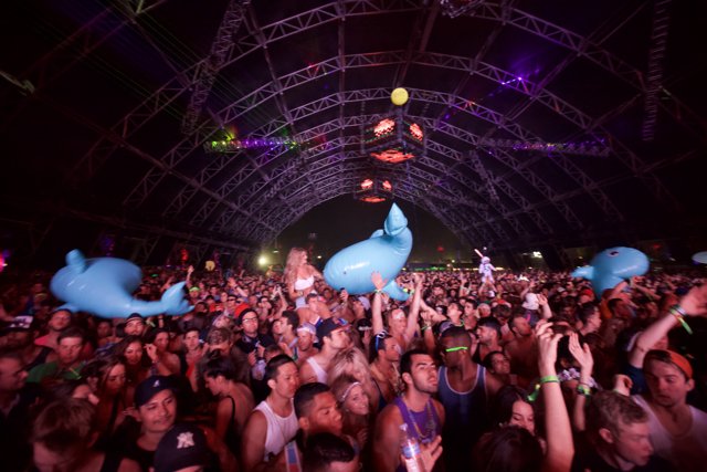 Blue Balloon Commotion at Coachella