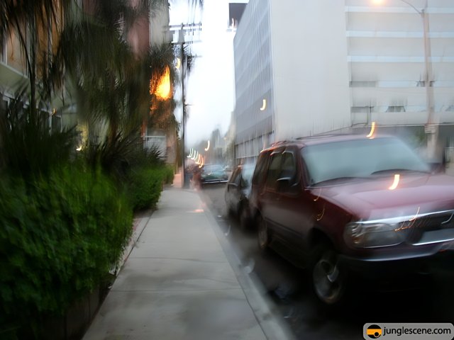 Blurry Drive Through the City