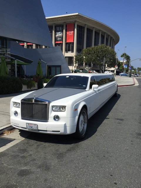 Elegant Rolls Royce Limousine at Walt Disney Concert Hall
