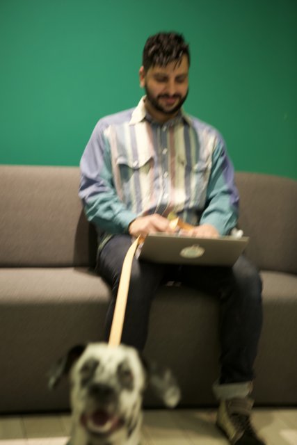 Man and Dog on Couch