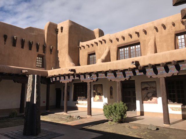 Courtyard of the Adobe Building at Taos Pueblo