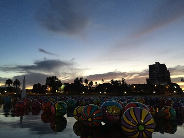 Spheres of Color at Dusk