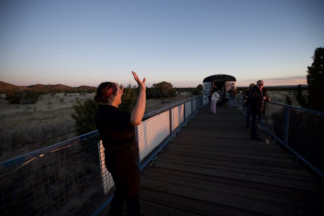 Sunset Observation at Desert Viewing Platform