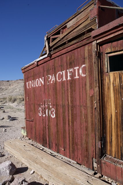 Union Pacific Freight Car in Death Valley