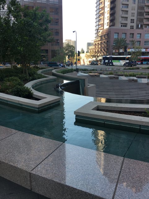 Serene Water Feature in the Heart of the City