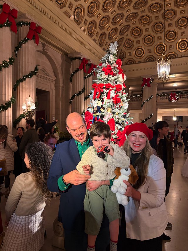 Family Holiday Celebration in Grand Historic Building