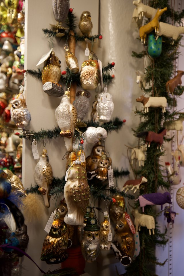 Ornate Animal-Themed Christmas Ornament Display Tower