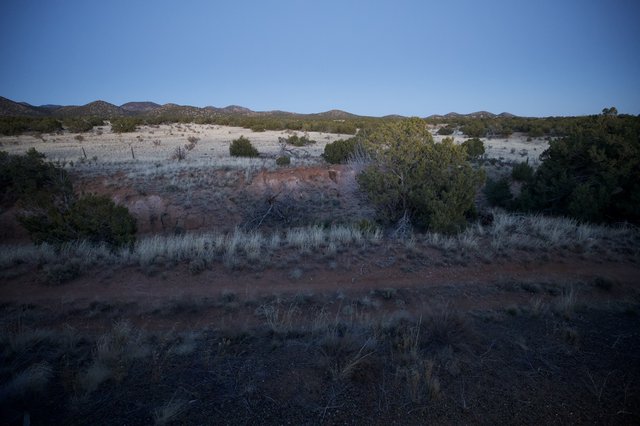Desert Twilight Over New Mexico Scrubland