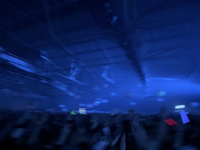 Ethereal Blue Light at Electronic Music Concert