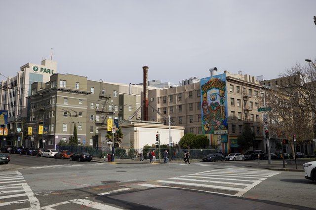 Urban Intersection at Dusk in San Francisco