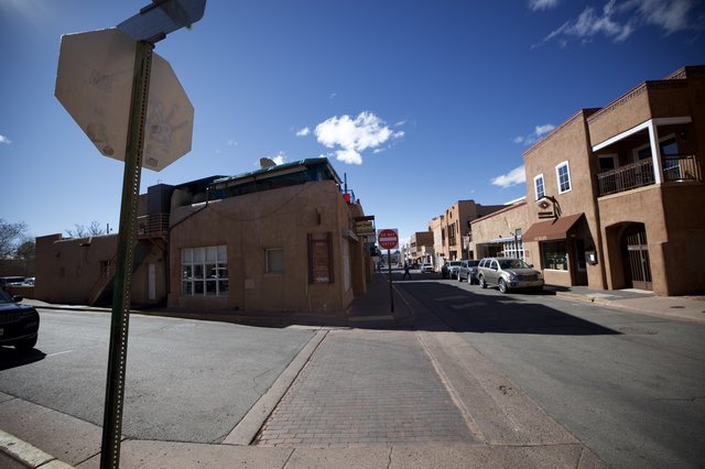 Historic Adobe Architecture on Santa Fe Plaza