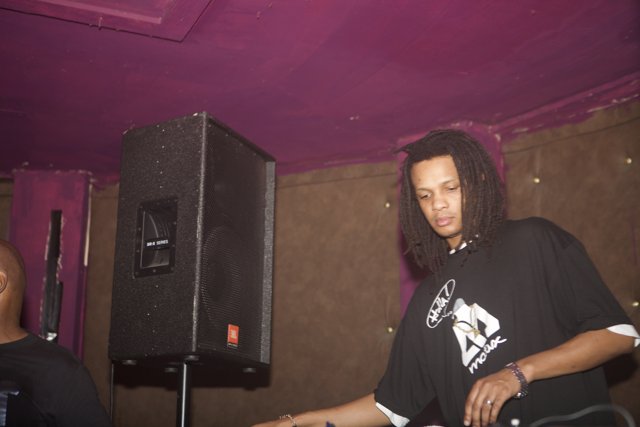 Standing Strong Caption: Respect Bailey rocks the speakers with his dreadlocks and music on March 16, 2007.