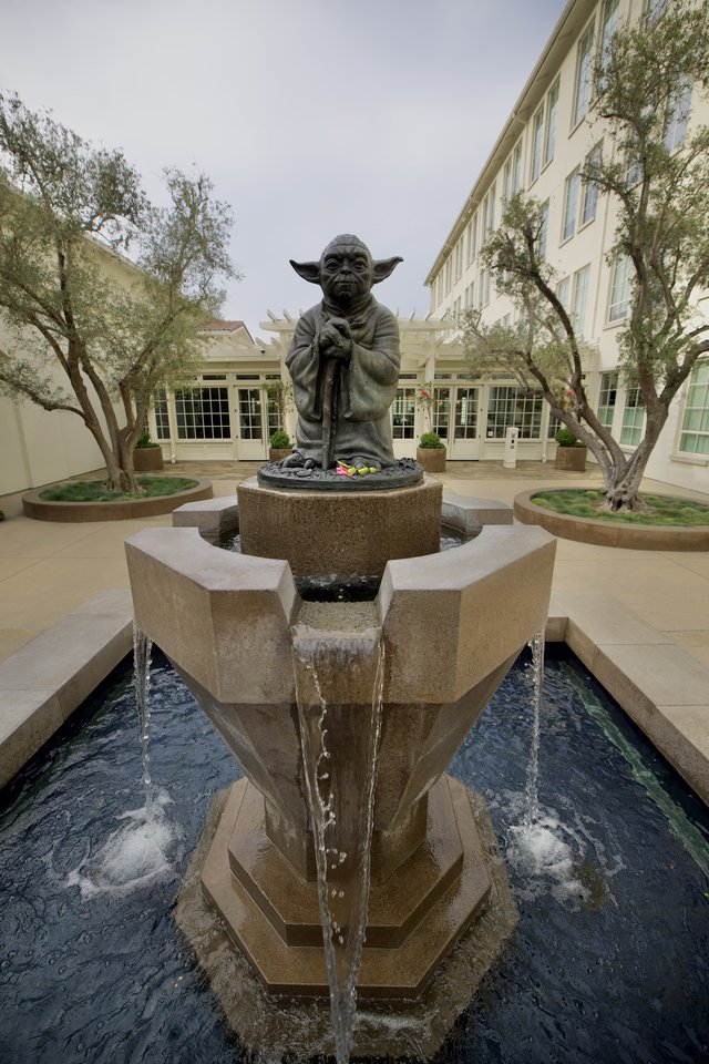 Yoda Fountain at Skywalker Ranch Courtyard