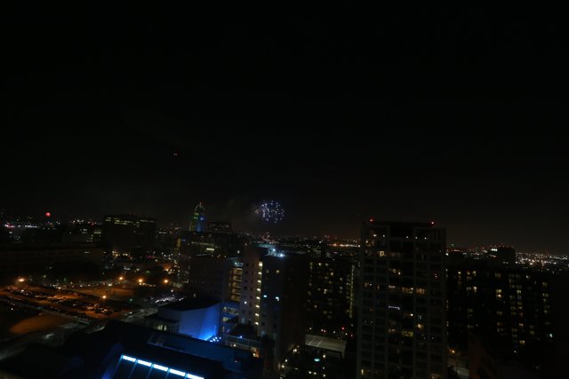 City Lights and Fireworks