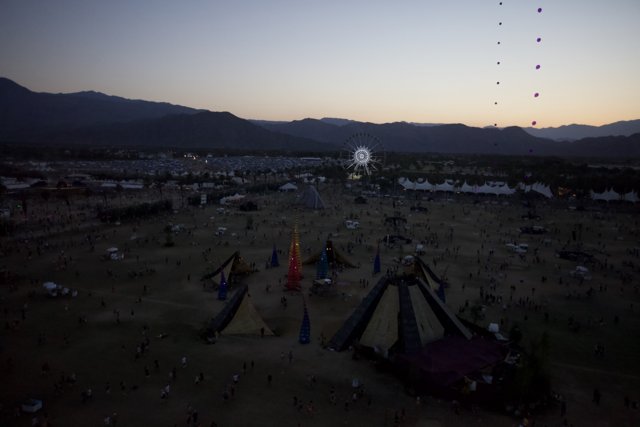 Sunset over the Festival Tents