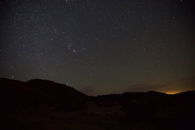 Awe-inspiring starry night in the desert