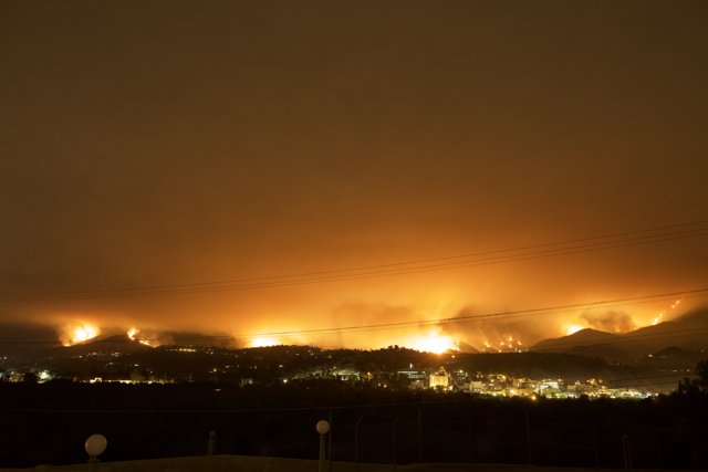 Nighttime View of Station Fire