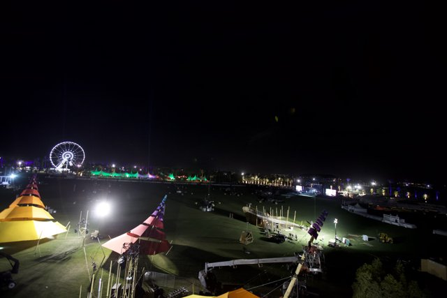 Lights and Tents: A Night View of the Carnival