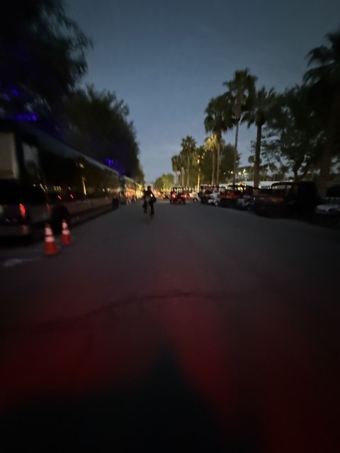 Evening Ride Through Urban Serenity