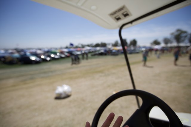 Cruising through Coachella on a Golf Cart