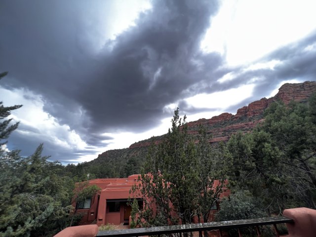 Red House in the Tempestuous Mountains