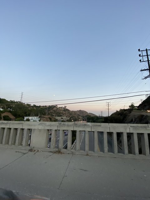 Sunset View from a Bridge in Los Angeles