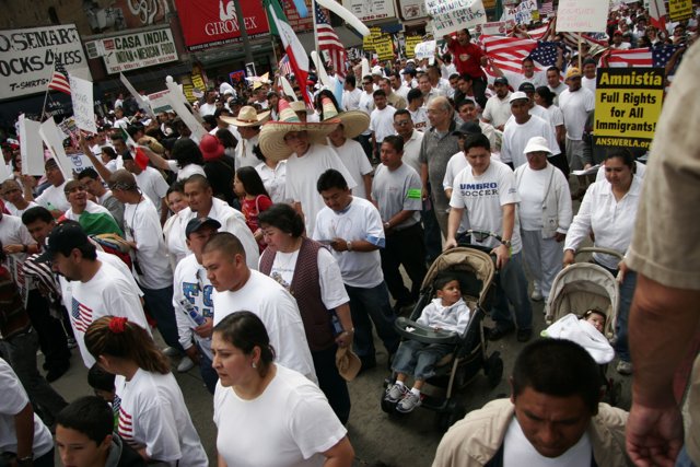 White Shirts and Hats Take to the Streets
