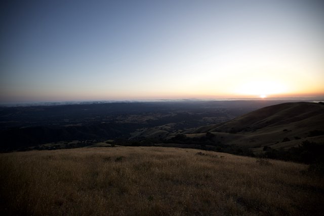 Golden Hour Descent Over Mount Diablo Valley