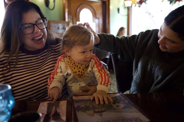 Multi-Generational Family Moment at Restaurant