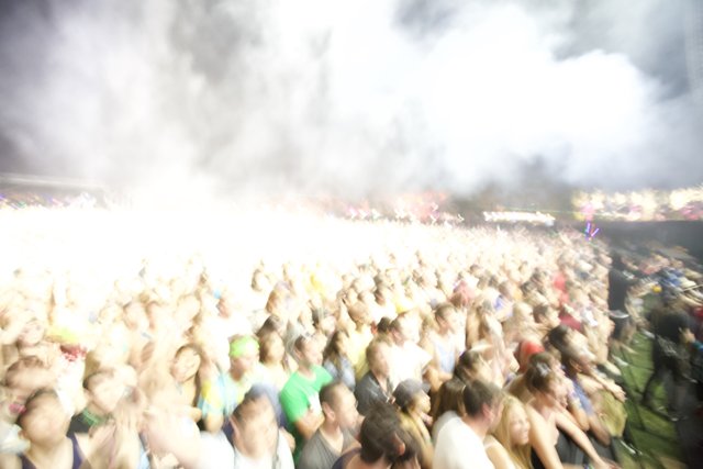 Smoke-filled Crowd at Coachella 2011