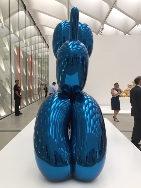 Blue Sphere Statue at The Broad Museum