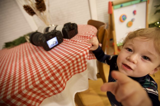 Young Child's Joyful Christmas Morning Moment
