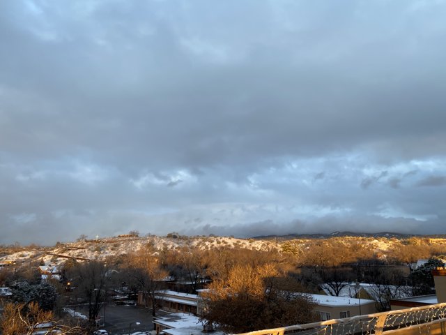 Snowy Mountain View from Balcony