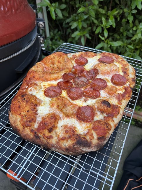 Grilled Pepperoni Pizza