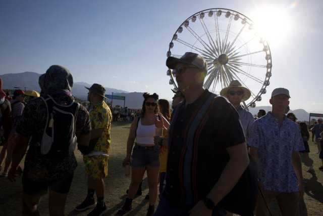 Sunset Silhouettes and the Ferris Wheel at Coachella 2024