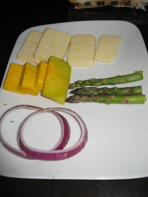 Delicious Asparagus and Cheese Plate