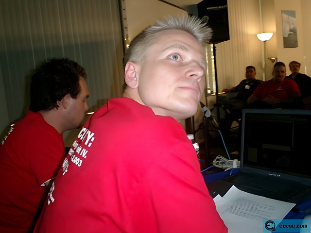 Ross Rebagliati in his Red T-Shirt with Laptop