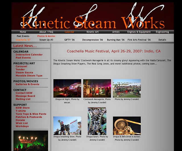 Documenting a Plastic Steam Works Website