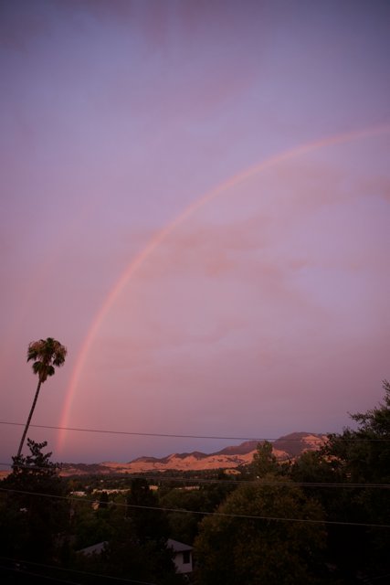 Evening Rainbow over Our New Home