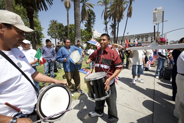 Mayday Drummer Leads the Parade