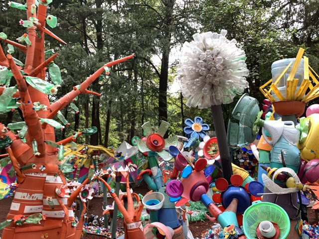 The Colorful Plastic Forest