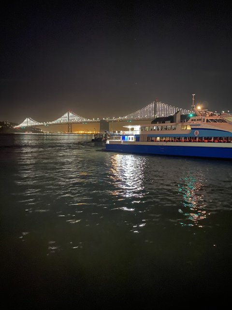 Nighttime Ferry Ride in San Francisco