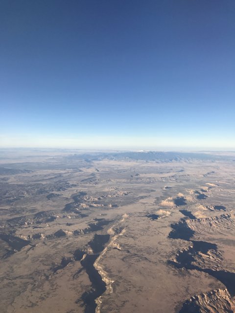 Majestic Desert Mountains from Above