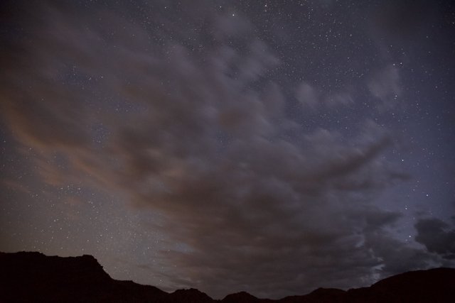 Starry Night Over Desert Mountains