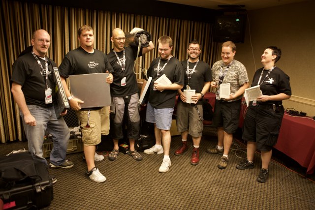 Black-shirted Men with Laptops at DEFCON 17