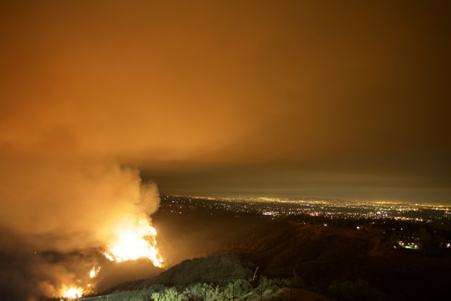 Flames Dance in the Night Sky during 2009 Station Fire
